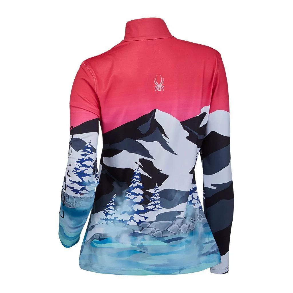 Spyder 2022 Women's Apres 1/4 Zip T-Neck Winter Outerwear 2 Spyder 2022 Women's Apres 1/4 Zip T-Neck Winter Outerwear