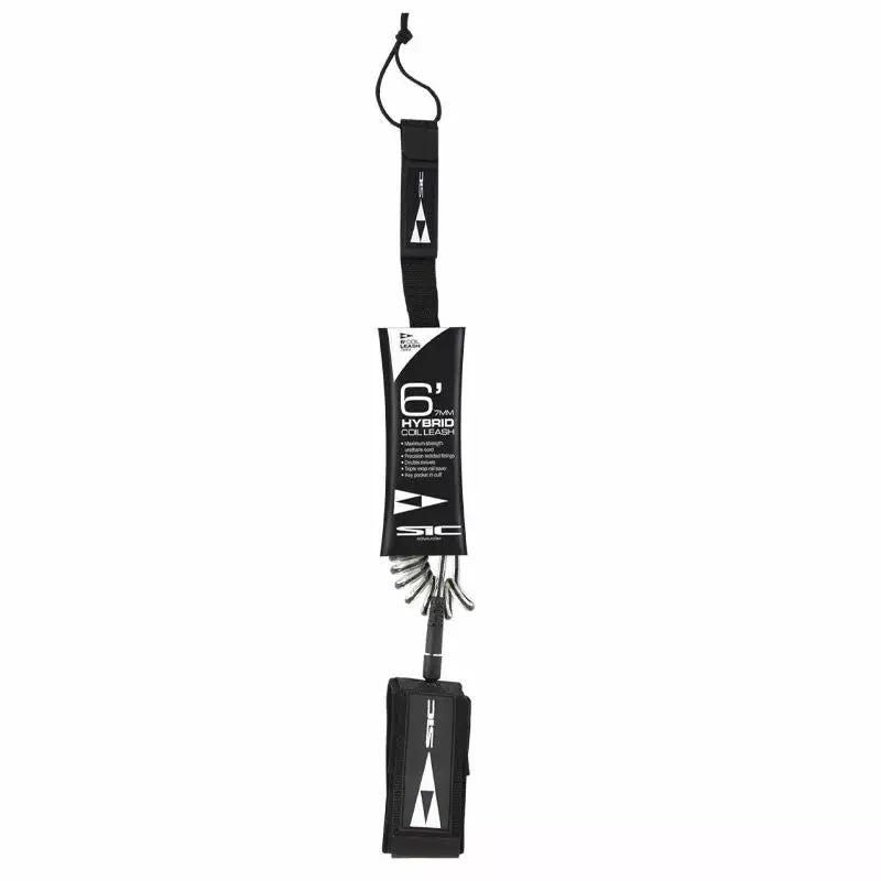 SIC Maui SUP HYBRID COIL-STRAIGHT LEASH For Stand Up Paddleboard Paddleboard Accessories 1 SIC Maui SUP HYBRID COIL-STRAIGHT LEASH For Stand Up Paddleboard Paddleboard Accessories
