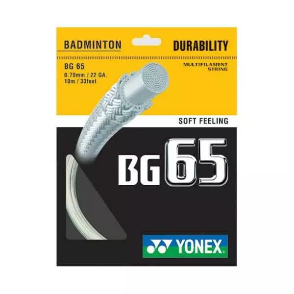 Yonex - BG 65 Badminton Racquet String 1 Yonex - BG 65 Badminton Racquet String